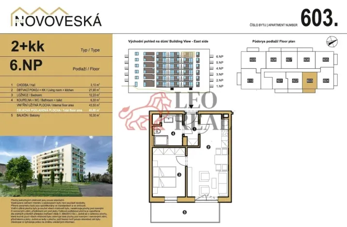 Prodej bytu 2+kk, Teplice, Novoveská, 56 m2