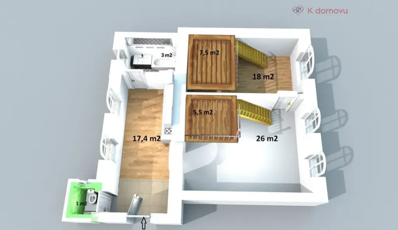 Prodej komerční nemovitosti, Brno - Staré Brno, Hybešova, 79 m2