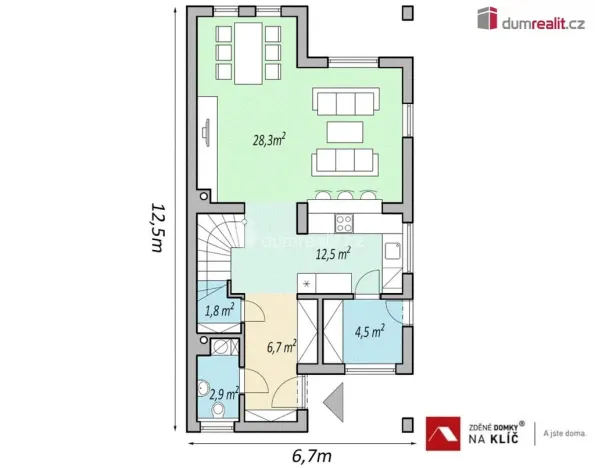 Prodej domu na klíč, Zlín, Pampelišková, 123 m2