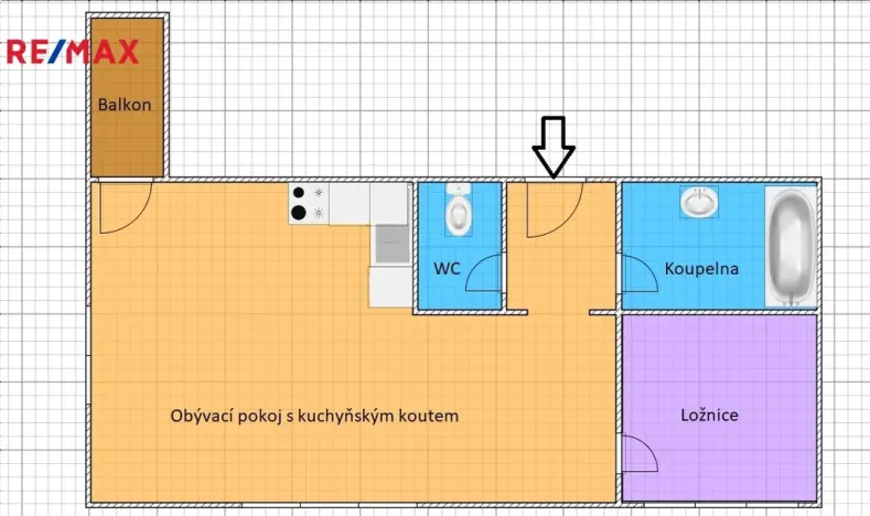 Pronájem bytu 2+kk, Hradec Králové - Nový Hradec Králové, Pod Zámečkem, 48 m2