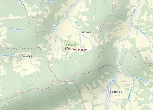 Dražba lesa, Hovězí, 173 m2