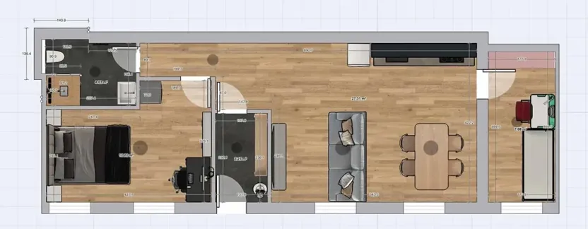 Pronájem bytu 3+kk, Mělník, Českolipská, 57 m2