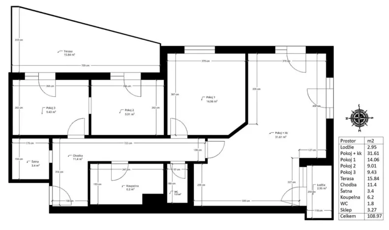 Pronájem bytu 4+kk, Pardubice - Ohrazenice, U Sportovní školy, 90 m2