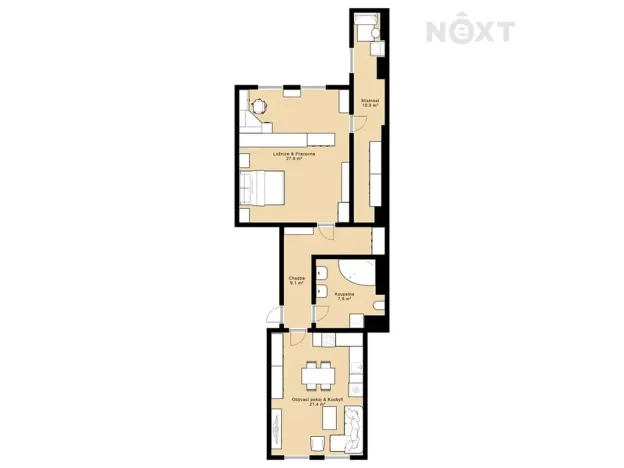 Prodej bytu 2+kk, České Budějovice, Dr. Stejskala, 77 m2