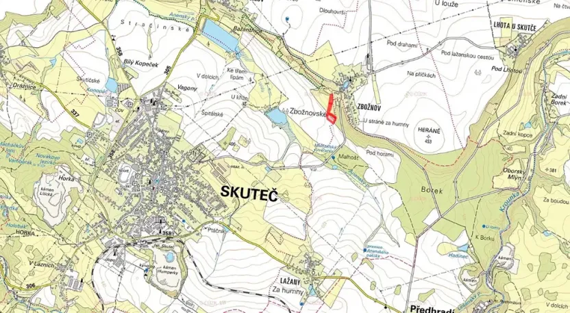 Prodej louky, Skuteč, 8701 m2