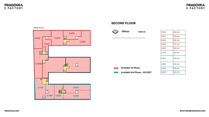 Pronájem kanceláře, Praha, Kolbenova, 234 m2