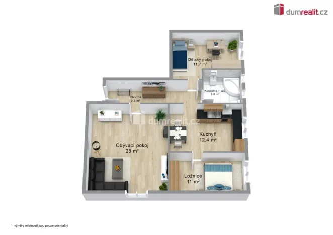Prodej bytu 3+1, Karlovy Vary - Stará Role, Holečkova, 87 m2