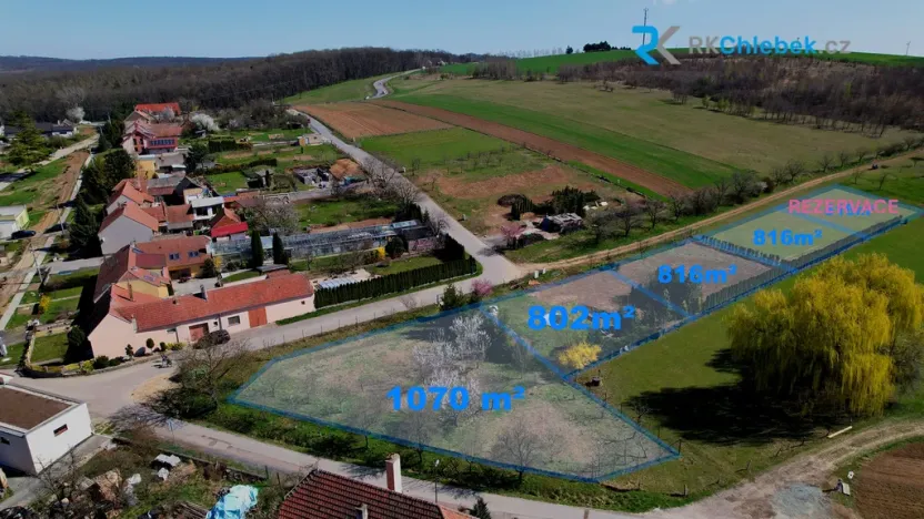 Prodej pozemku pro bydlení, Bohdalice-Pavlovice - Bohdalice, 1070 m2