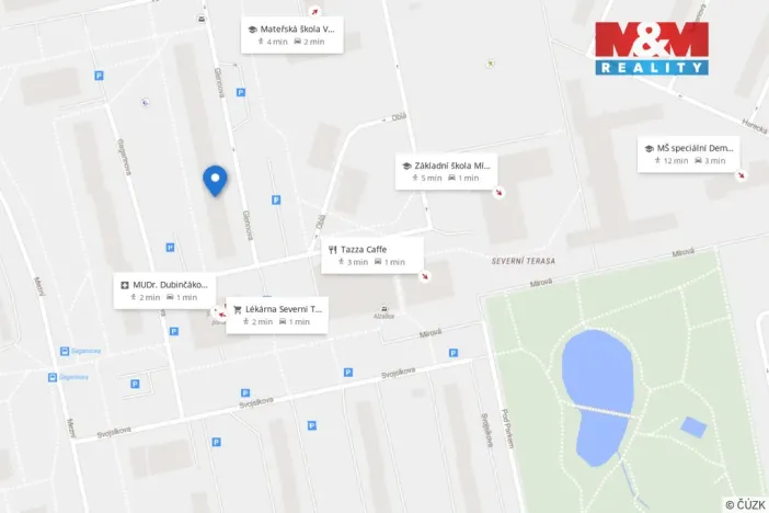 Prodej bytu 1+1, Ústí nad Labem - Severní Terasa, Glennova, 36 m2