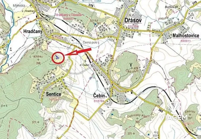 Prodej podílu pole, Sentice, 2703 m2