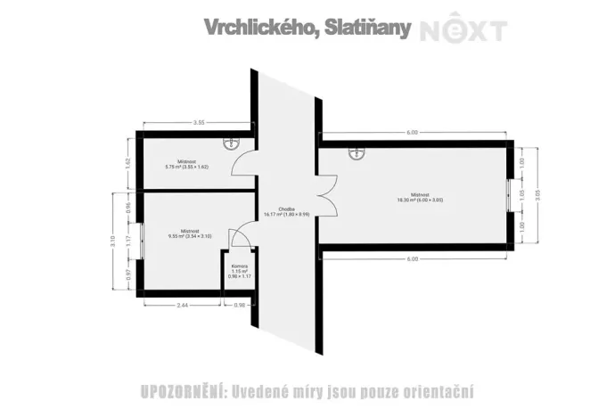 Pronájem kanceláře, Slatiňany, Vrchlického, 35 m2
