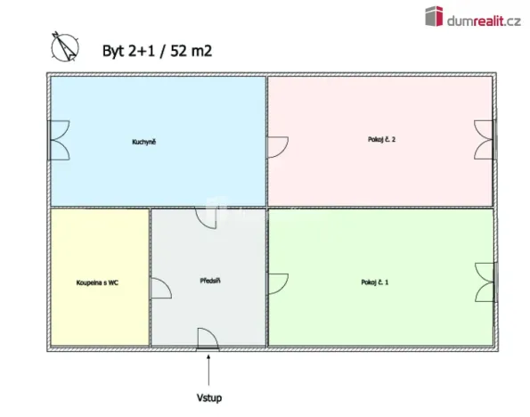 Pronájem bytu 2+1, Cheb, Hálkova, 52 m2