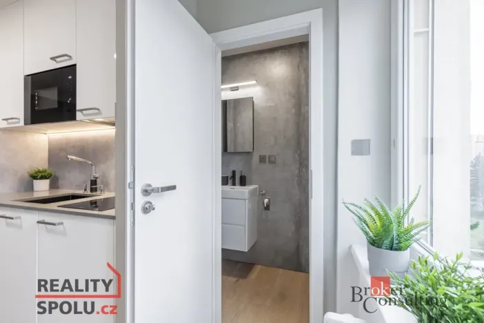 Pronájem bytu 1+kk, Brno - Štýřice, Bakalovo nábřeží, 23 m2