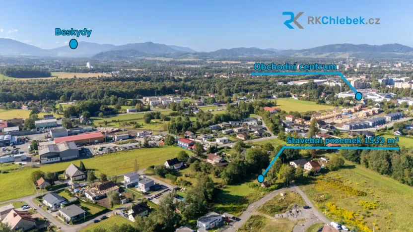 Prodej pozemku pro bydlení, Frýdek-Místek, Nové Dvory-Kamenec, 1533 m2