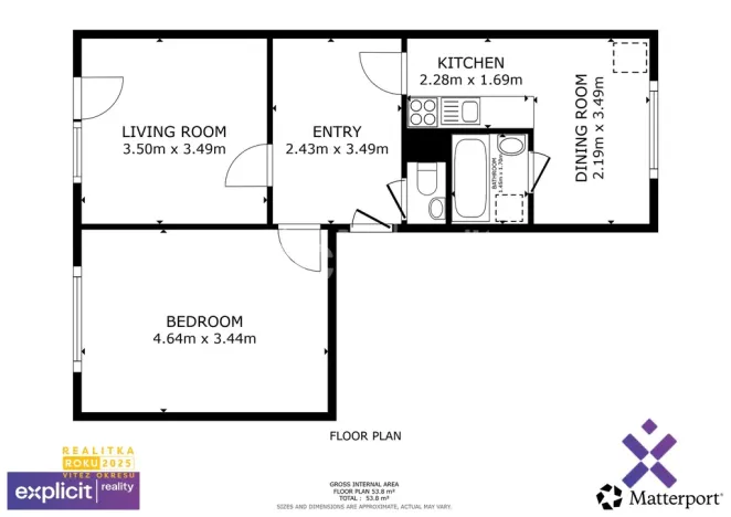 Pronájem bytu 2+1, Kroměříž, Slov. nár. povstání, 54 m2