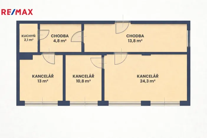 Pronájem kanceláře, Brno, Selská, 66 m2