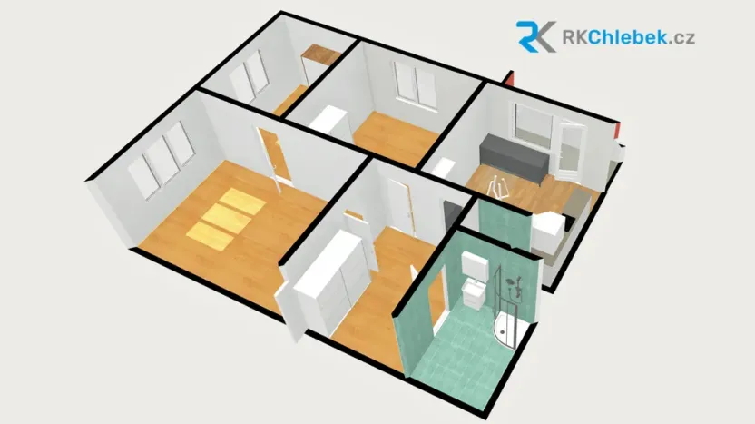Pronájem bytu 3+1, Ostrava - Moravská Ostrava, Gen. Píky, 65 m2