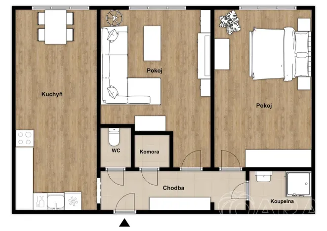 Pronájem bytu 3+kk, Kladno, Bělehradská, 53 m2