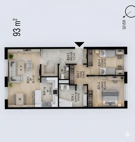 Pronájem bytu 3+kk, Praha - Smíchov, U Dívčích hradů, 93 m2