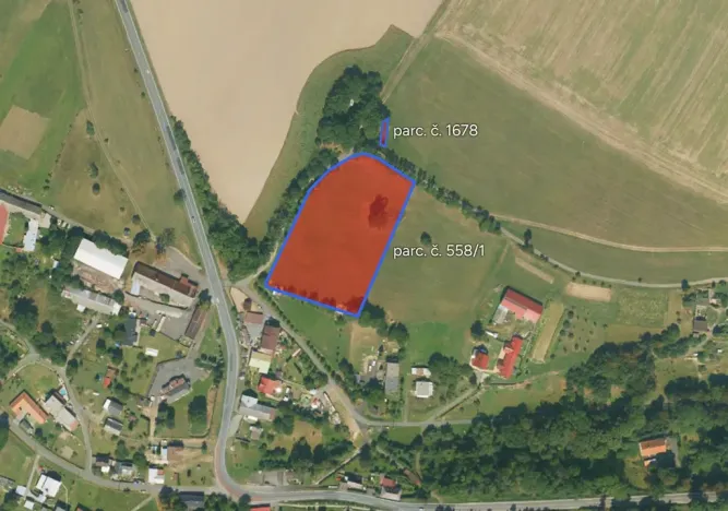 Prodej podílu pozemku pro bydlení, Vrchy, 6990 m2