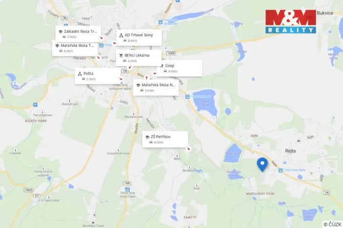 Prodej pozemku pro bydlení, Trhové Sviny, Rejta, 762 m2