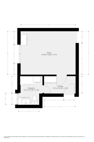 Pronájem bytu 1+kk, Brno, Slovákova, 24 m2