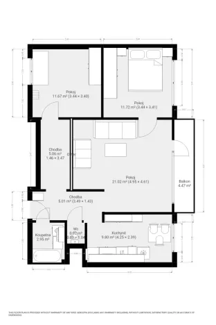 Pronájem bytu 3+1, Brno, Oblá, 73 m2
