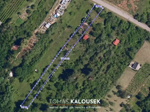 Prodej zahrady, Dolní Kounice, Karlovská, 1166 m2