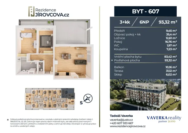 Prodej bytu 3+kk, České Budějovice, Jírovcova, 93 m2