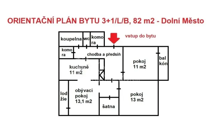 Prodej bytu 3+1, Dolní Město, 76 m2