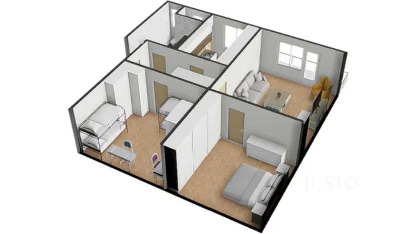 Prodej bytu 3+1, Písek, Budovatelská, 80 m2