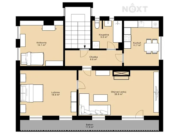 Prodej bytu 3+1, Husinec, Žižkova, 84 m2