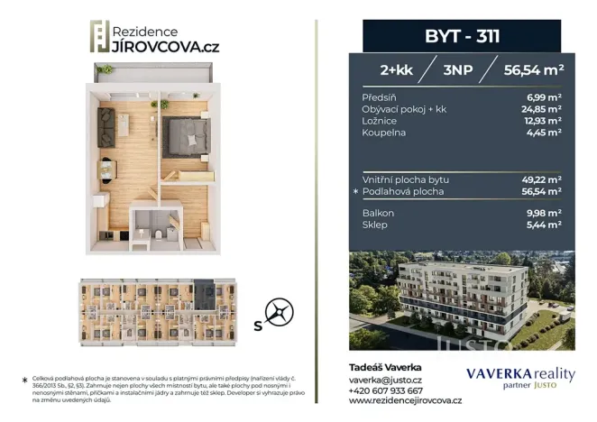 Prodej bytu 2+kk, České Budějovice, Jírovcova, 56 m2