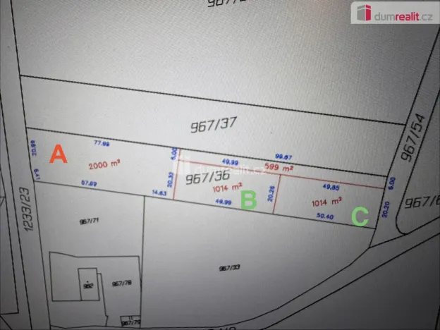 Prodej komerčního pozemku, Vlachovo Březí, Pražská, 2327 m2