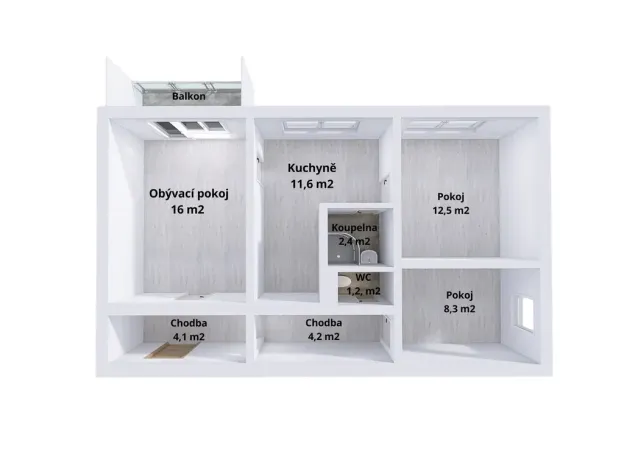 Prodej bytu 3+1, Šumperk, Prievidzská, 63 m2
