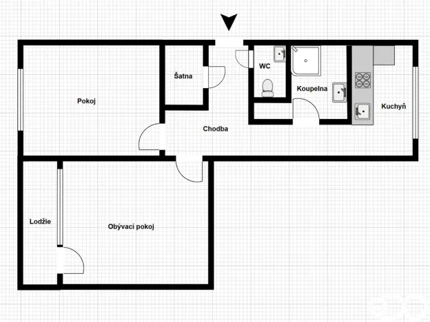 Prodej bytu 2+1, Mladá Boleslav, Na Radouči, 64 m2