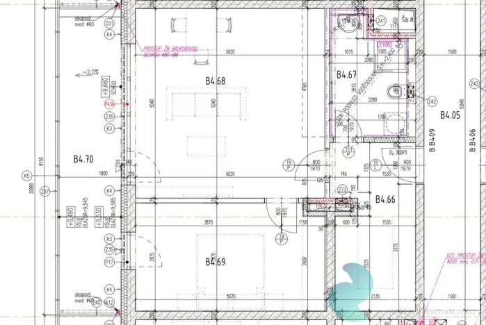 Pronájem bytu 2+kk, České Budějovice, V. Talicha, 58 m2