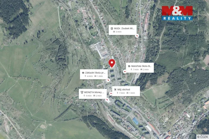 Pronájem bytu 1+1, Kraslice, B. Smetany, 36 m2