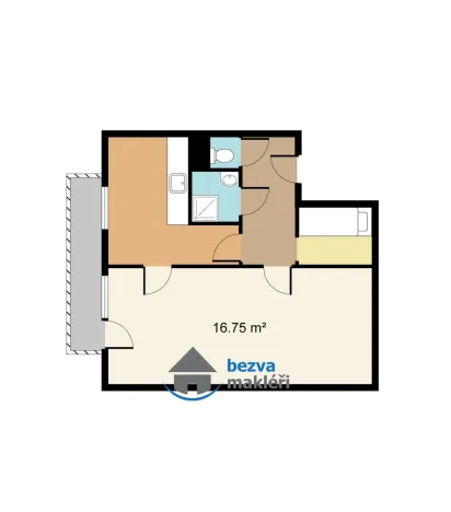 Pronájem bytu 1+1, Luže, Družstevní, 42 m2
