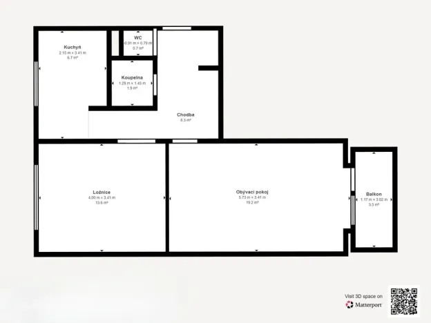 Pronájem bytu 2+1, Uherské Hradiště, Svatováclavská, 50 m2
