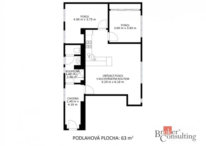 Prodej bytu 3+kk, Hodonín, Úprkova, 72 m2
