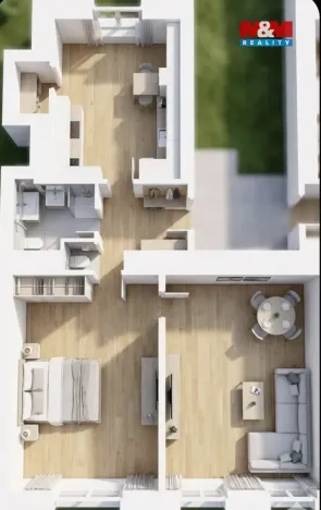 Pronájem bytu 3+kk, Praha - Smíchov, Svornosti, 64 m2