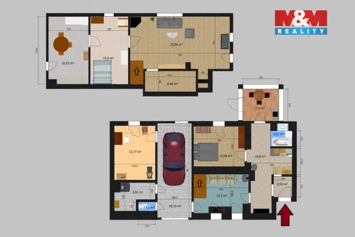 Prodej rodinného domu, Sedlec-Prčice, Benešovská, 166 m2