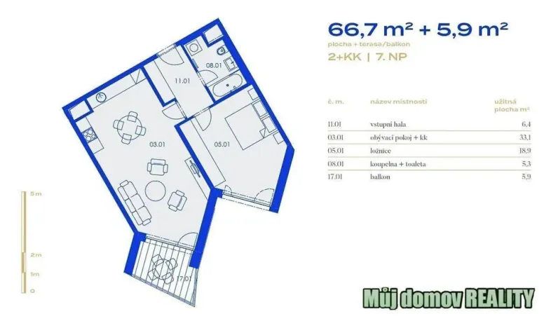 Pronájem bytu 2+kk, Praha - Strašnice, Ramonova, 67 m2