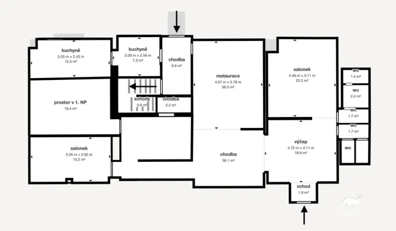 Prodej restaurace, Rokycany - Plzeňské Předměstí, Sokolská, 413 m2