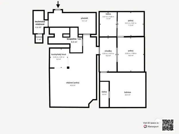 Prodej bytu 4+kk, Plzeň - Jižní Předměstí, Koperníkova, 157 m2
