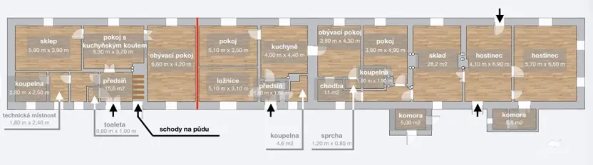 Prodej rodinného domu, Chocenice, 280 m2