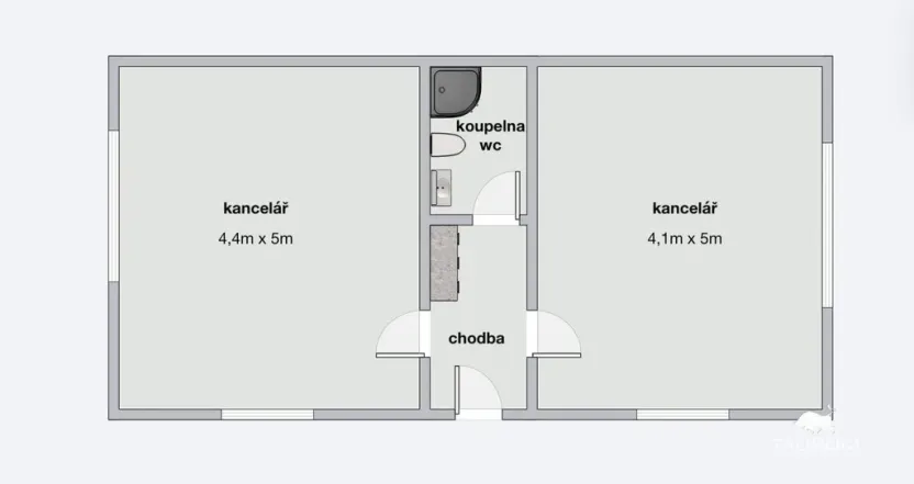 Prodej kanceláře, Plzeň - Jižní Předměstí, Kaplířova, 50 m2