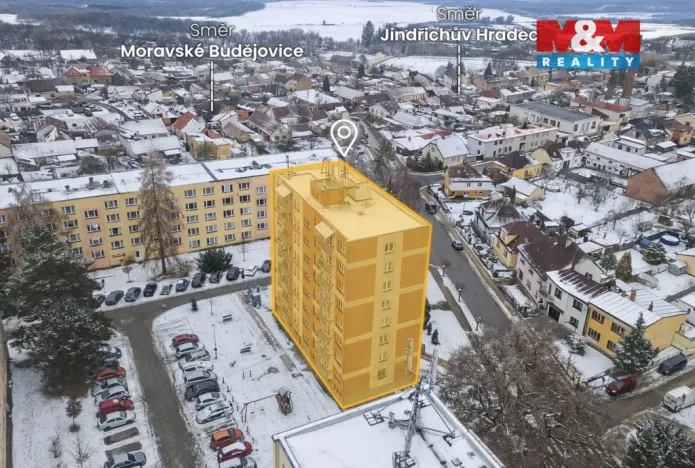 Prodej bytu 2+1, Dačice, Jiráskova, 55 m2