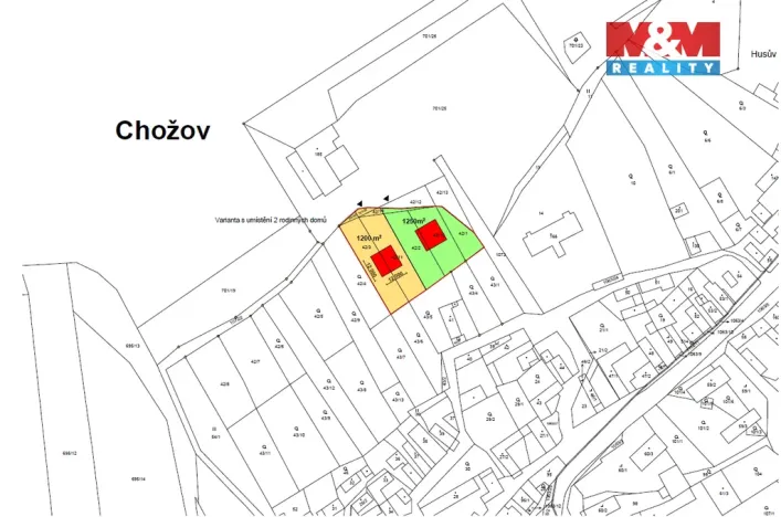 Prodej pozemku pro bydlení, Chožov, 2477 m2